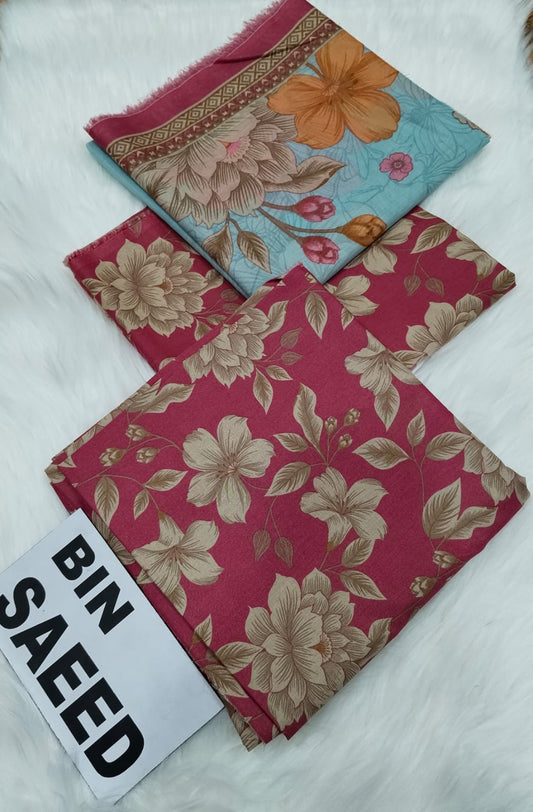 Bin Saeed |3PC Lawn Suit |BS002