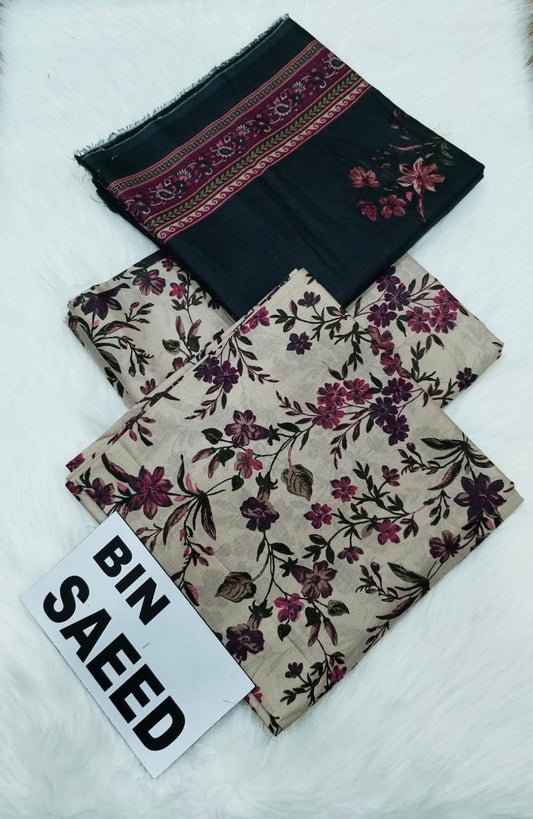 Bin Saeed |3PC Lawn Suit |BS004