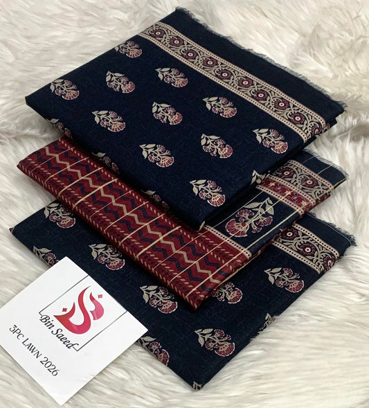 Bin Saeed |3PC Lawn Suit |BS041
