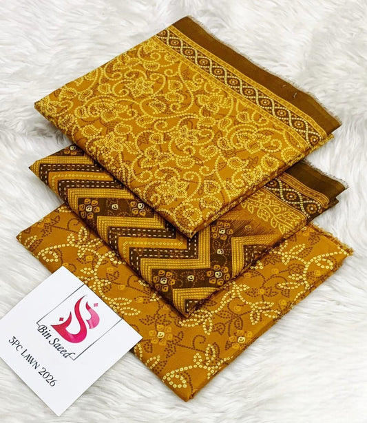 Bin Saeed |3PC Lawn Suit |BS048