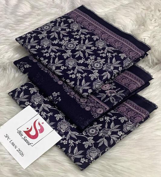 Bin Saeed |3PC Lawn Suit |BS055