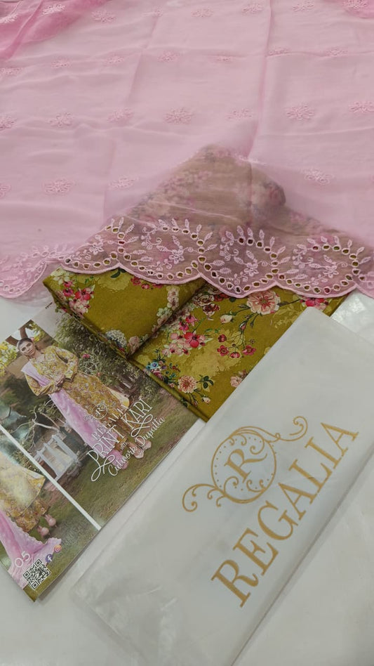 Print Kari With Cutwork | Regalia Textiles |RGT008